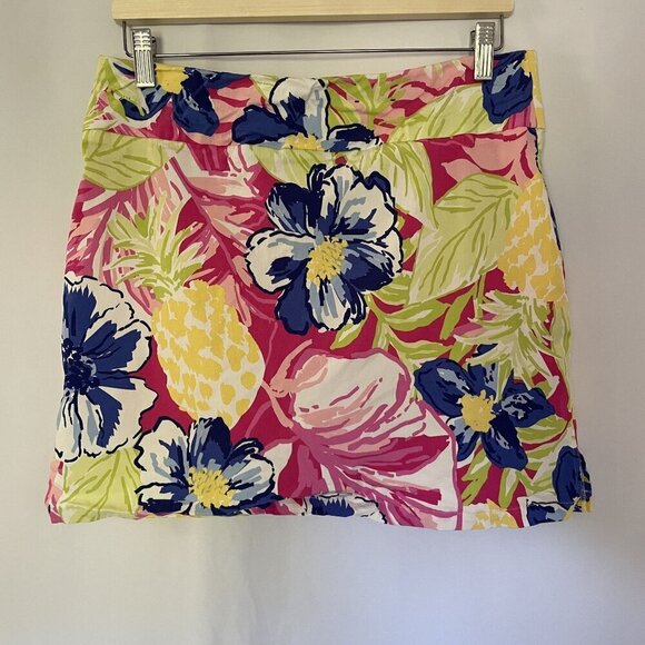 Rafaella Womens Floral Print Skort Length 16" Waist 16" - Picture 1 of 7